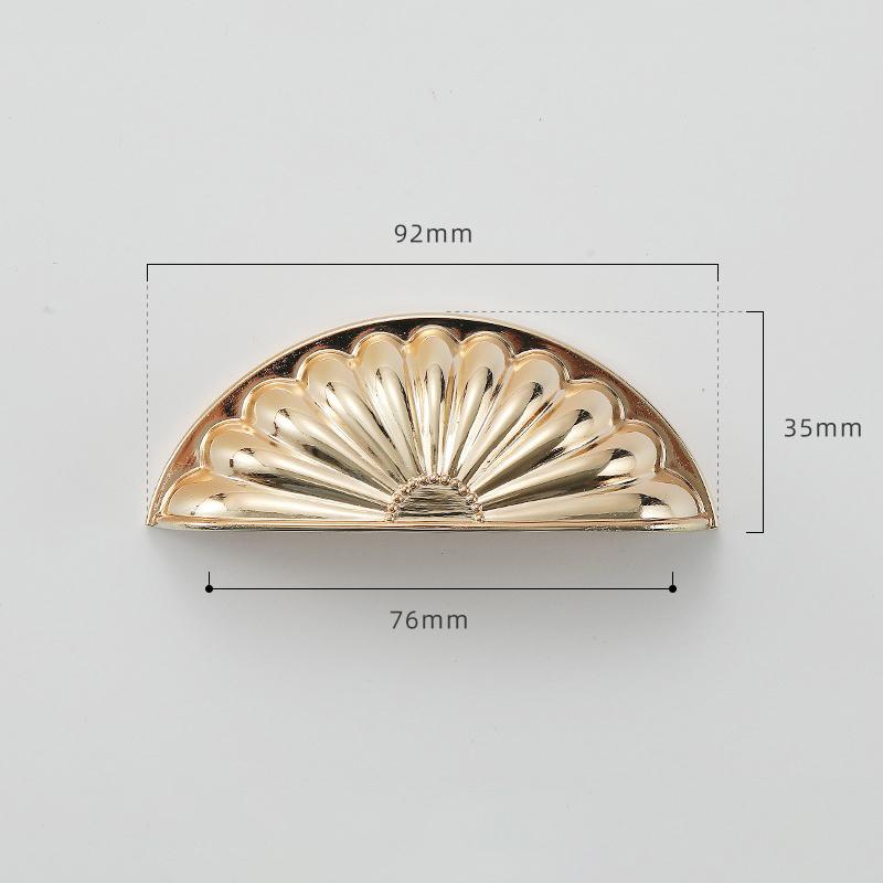 Semicircle Shell Cabinet Handles Wear Resistant Solid Zinc Alloy Drawer Pulls for Laundry Room Cabinet Headboard Upgrade