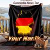 Flannel Blanket Germany national football team Print Custom Name Text Soft Throw for Sofa Bed