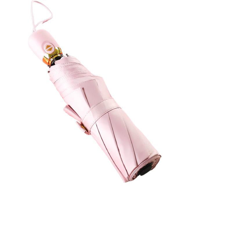 Small fresh automatic umbrella, simple vinyl sunscreen umbrella umbrella umbrella