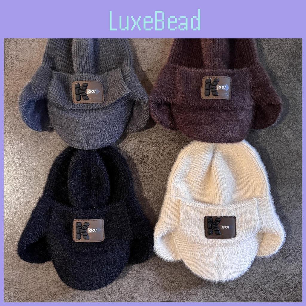 Warm Mens Fleece Beanie Knit Cap With Alphabet Embroidery For Winter Fashion