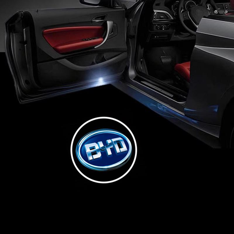 2Pcs LED Car Door Welcome Lights Exit Warning Lights Night Signal Lamps For BYD EV Han DM Song PLUS Qin PRO Seal EA1 2020-2024