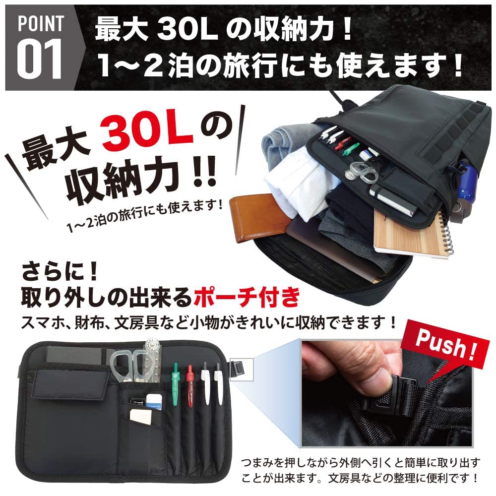 Fioretto Large Capacity Backpack see this boxy backpack on the streets every Box 30L Men's "You'll day! Backpack" (Navy)