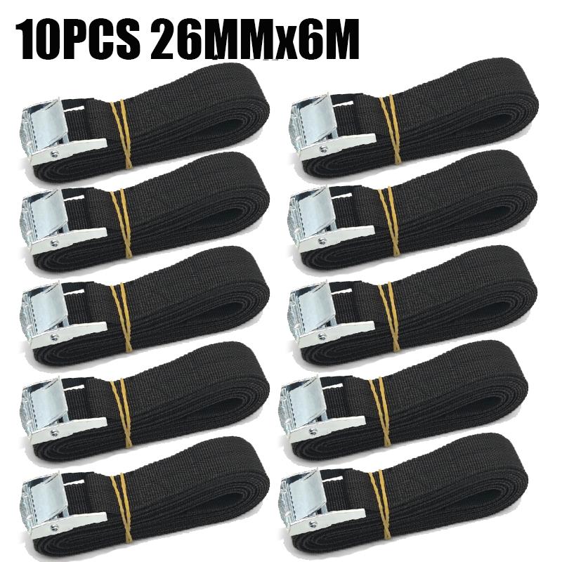 5/10Pieces 6M Buckle Tie-Down Belt Cargo Straps For Car Motorcycle Bike With Metal Buckle Tow Rope Strong Ratchet Belt for Lugga