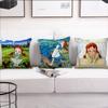 Cartoon Manga Anume a-Anne of Green Gables Soft Comfortable Pillow Case for Sofa Living Room Home Office Decor Protective Covers