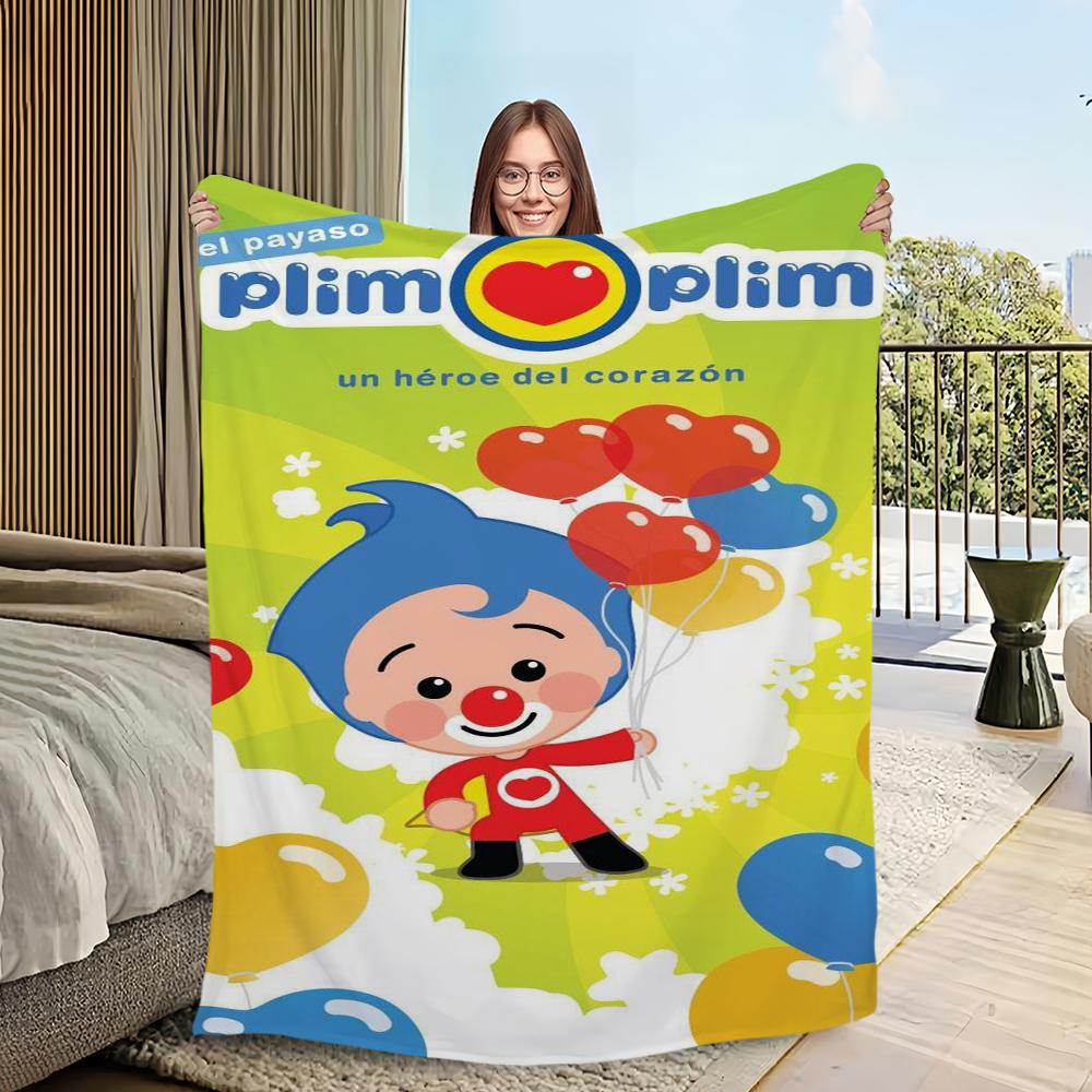 

Cartoon P-Plim P-Plim Printed comfortable and soft sofa, living room bed, bedroom blanket suitable for travel and gifts 30x40in