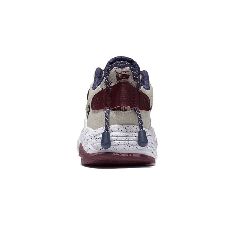 Li Ning Youth Casual Starry Sky Non-Slip Shock Absorbing Wear-Resistant Low-Top Running Shoes Kids Running Shoes Deep-Burgundy YKCS006-5