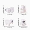 16pcs Miniature Polar Bear Figurines Resin Crafted Handicraft Simulation DIY Aquarium Landscape Dollhouse Decor Bonsai Ornaments