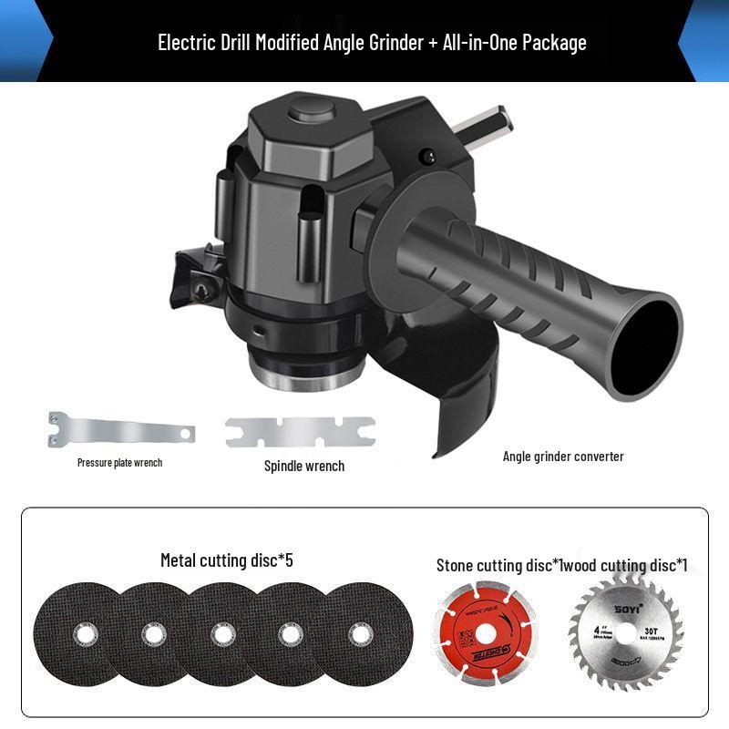 Electric Drill Conversion Kit: Hand Drill to Angle Grinder & Polisher