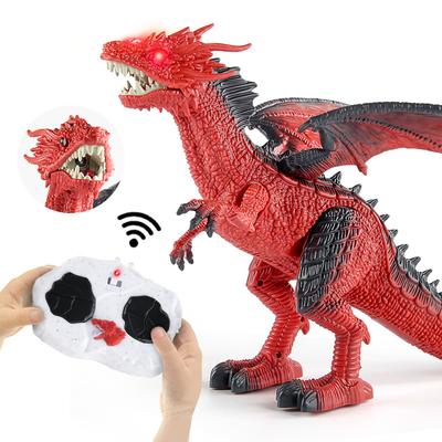 Infrarot-Fernbedienung Fliegender Drache Actionfiguren Modell Kinder Elektrisches Spielzeug Simuliertes Gehen Geräusch Licht mit Sprühfunktion Modell