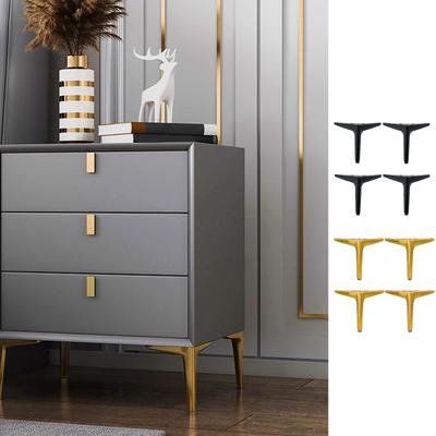 4Pcs Metal Furniture Feet Legs Replacement Sofa Couch Legs Modern Style Triangle Dresser Legs Easy To Installation