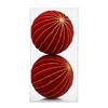 2Pcs Christmas Baubles Ornament Sparkling Velvety Sphere Decoration For Christmas Tree Wreath Mantels Window Display