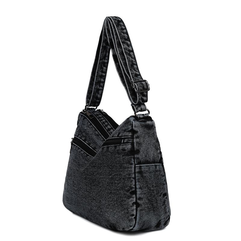 Denim Bag Women's Large Capacity Shoulder Bag Middle-aged And Elderly Mother Bag