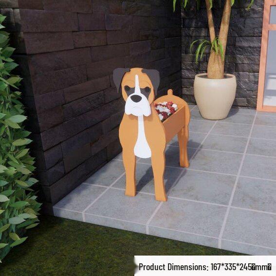 Garden Art Dog and Cat Flower Pot Set
