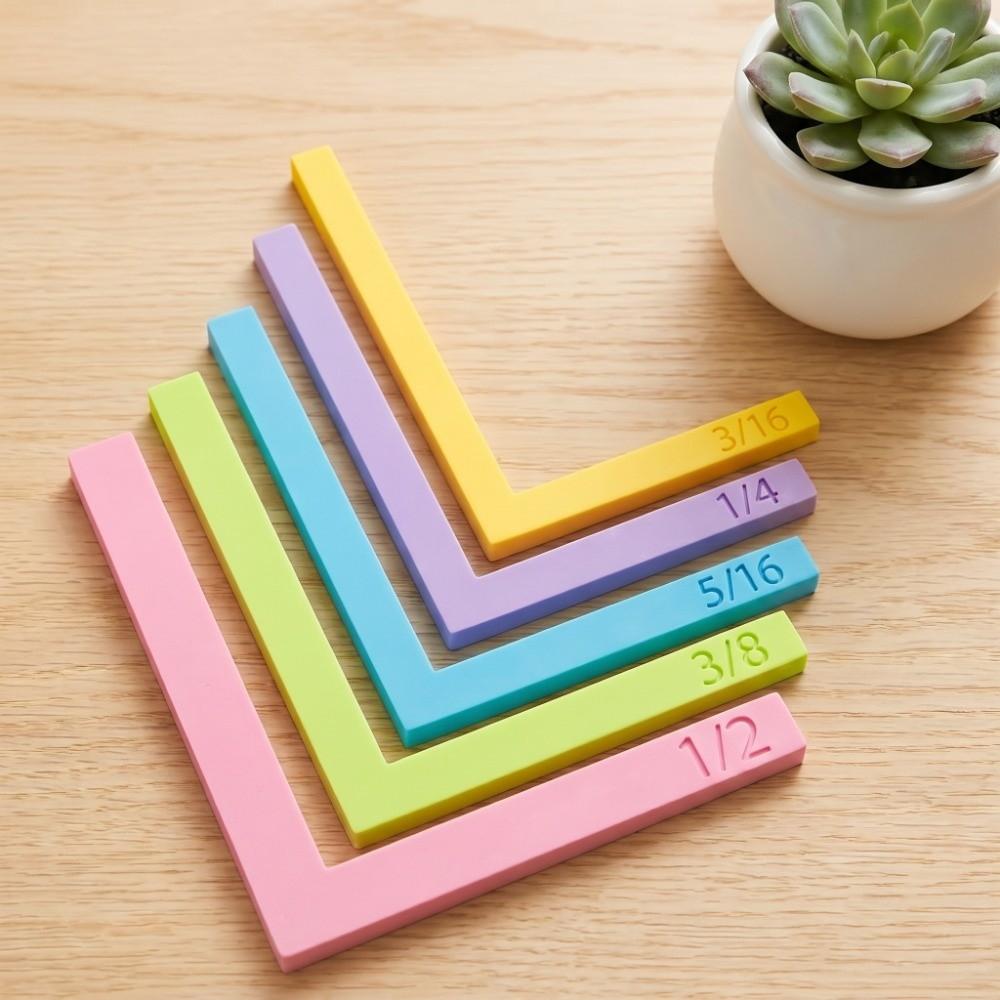 5/7pcs Multi-size Paper Crafting Alignment Guides Color-coded Spacing Locator Tools Card Making