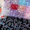 50pcs Glass Round Flat Wheel Beads Colored Loose Spacer Beads for DIY Jewelry Making Earrings Necklaces Bracelets Accessories