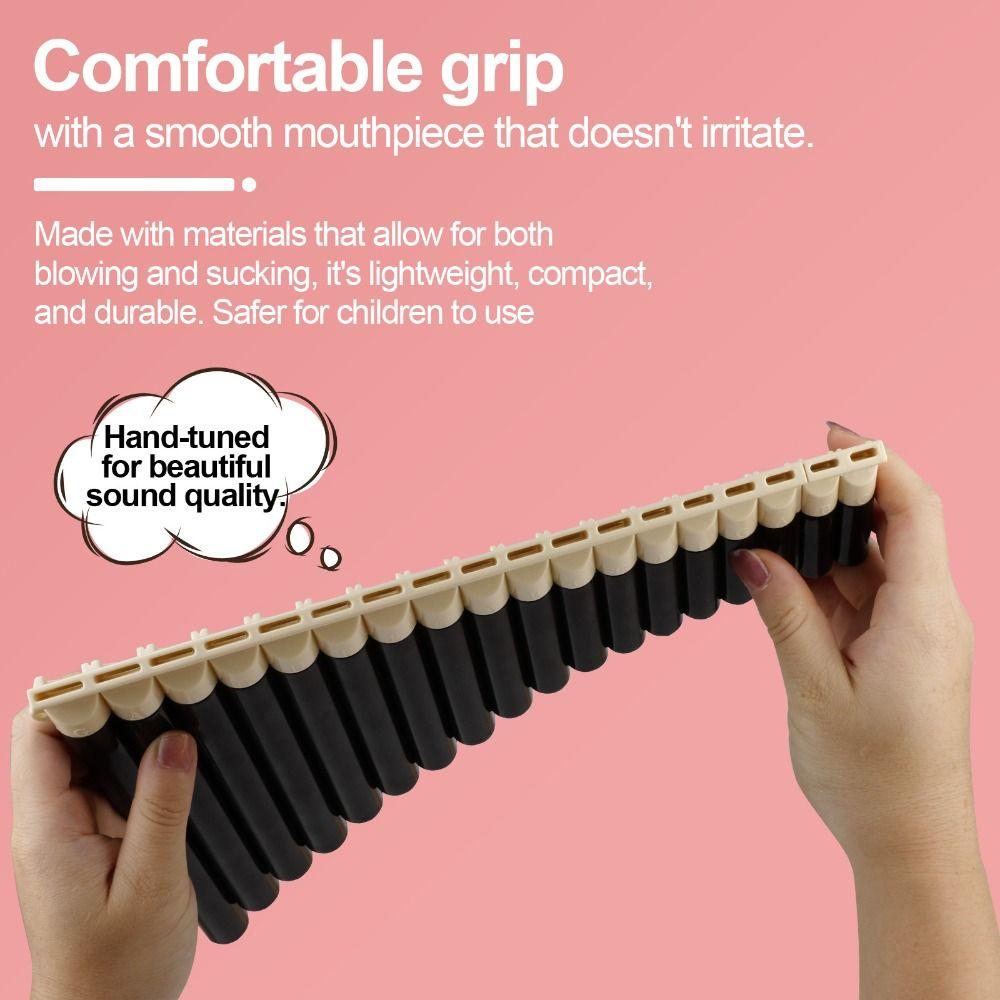 18 Pipes Pan Flute Portable Wind Instrument Beginner Friendly C Scale Panpipe  Musical Performance