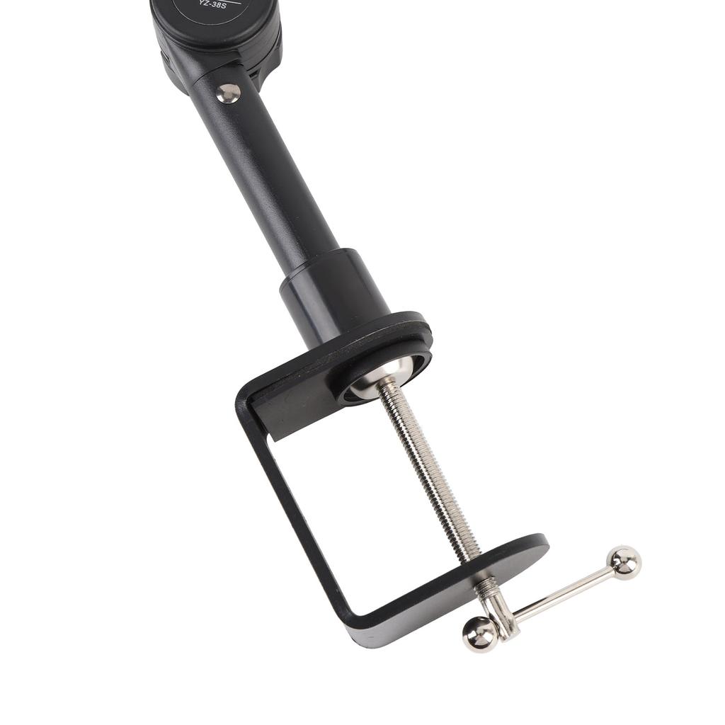 Desk Microphone Stand 360 Degree Adjustable Metal Boom Arm Mic Stand with RGB Light for Live Gaming