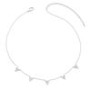 Heart-Shaped Clavicle Chain with Copper Inlaid Zircon Pendant