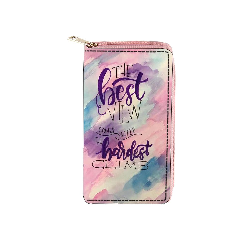 Women's Wallet Color Cloud Wallet Digital Long Zipper Wallet Wallet Wallet