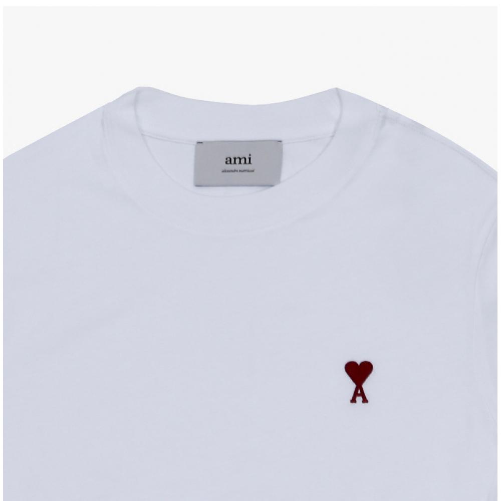 Ami T-shirt Unisexe Manches Longues Petit Logo Cœur bfuTs235