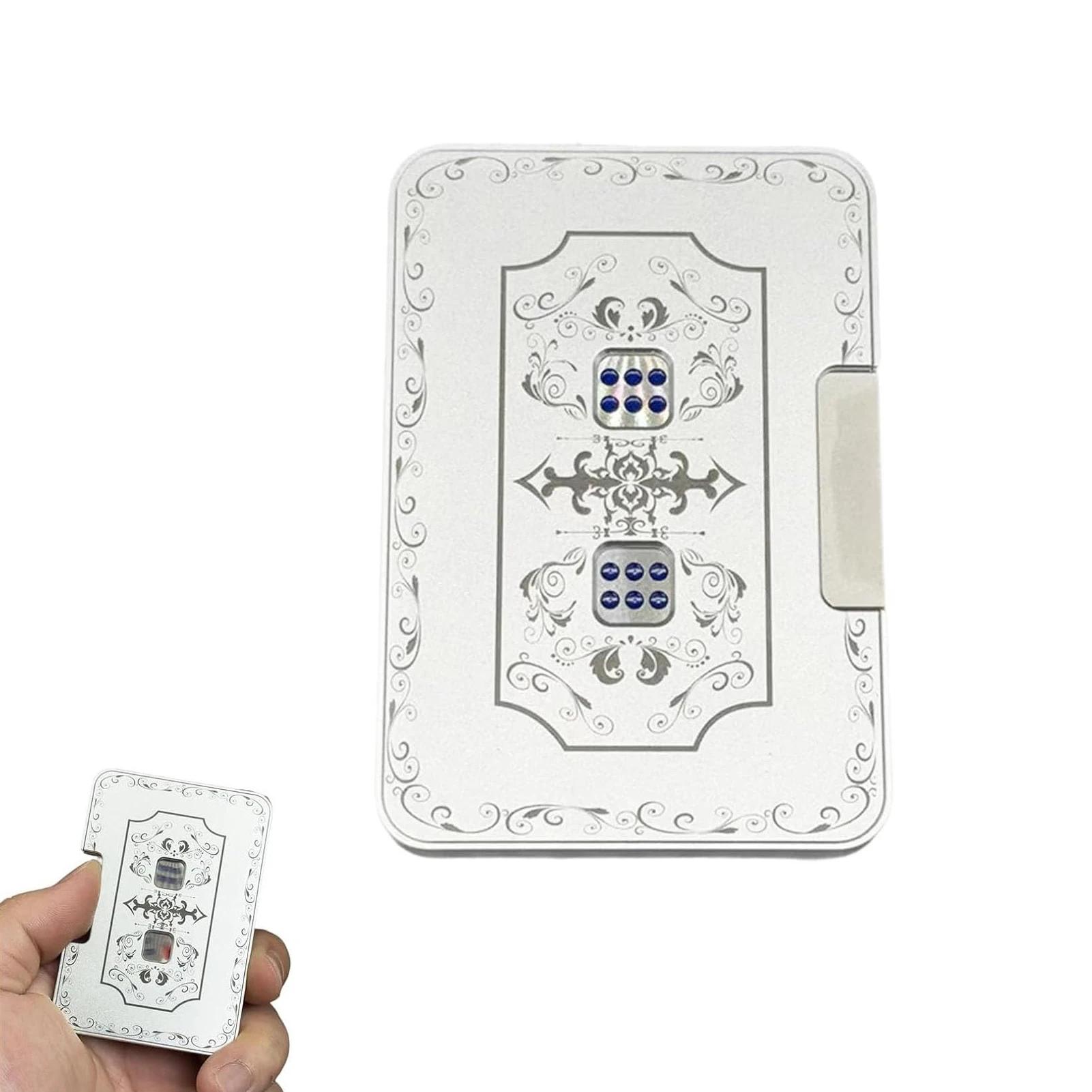 

Креативные механические игральные кости, игральные кости из алюминиевого сплава для снятия стресса, интерактивная автоматическая игральная кость Press Transform, настольные игры с вином белый