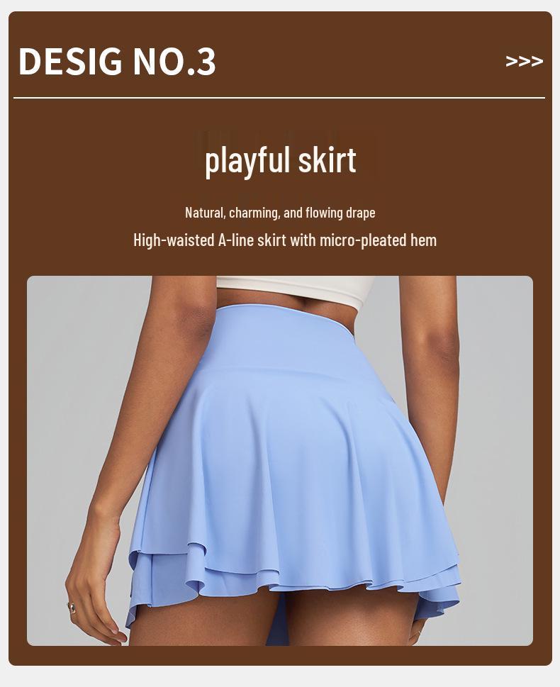 JOOMON Women's Quick-Dry Yoga & Tennis Skirt with Waist Pocket, Breathable Running Shorts, Slimming Fit