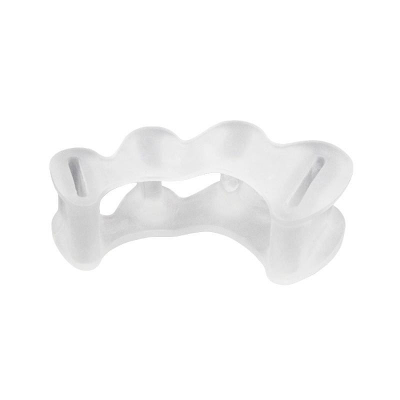 

2 шт. Силиконовый разделитель пальцев ног с тремя отверстиями, ортопедическая подушечка для вальгусной деформации большого пальца, корректор для перекрывающихся и молоткообразных пальцев ног чистый