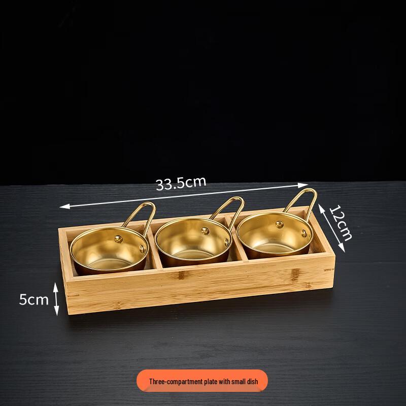 

Bamboo Wood Divided Serving Tray for Hotpot and BBQ