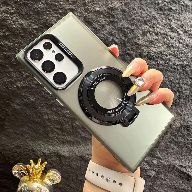 Aurora Magnetic CD Ring Holder Phone Case For Xiaomi Redmi Note 9 10 11 12 13 Pro Plus 4G 5G 13C 12C 9S 10S 11S 12S Turbo3 Cover