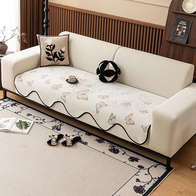 Light Luxury Special-Shaped Sofa Cushion Butterfly Universal In All Seasons Irregular Chenille Non-Slip Seat Cushion Sofa Towel Simple Cover