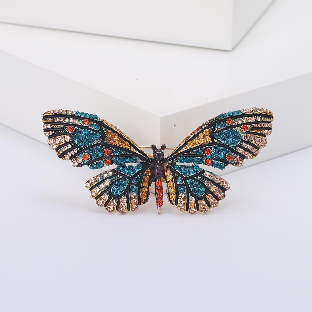 Creative Butterfly Brooch, Alloy Diamond Pin, Exquisite Corsage For Clothes Accessories