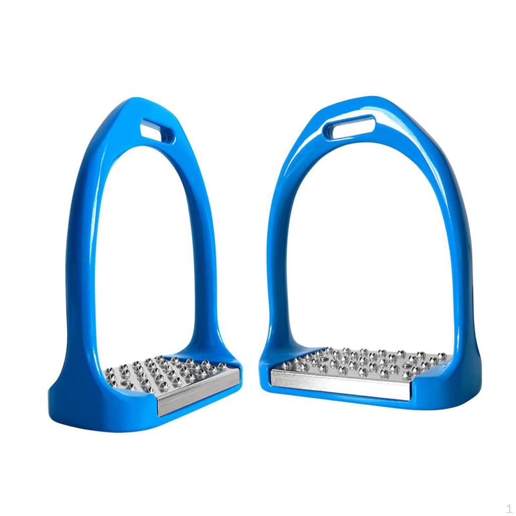2 Pieces Horse Riding Stirrups Equestrian Equipment Lightweight Endurance Ride Caged