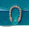 Used Dionysus Super Mini Bag 9539 476432 K4DNN 4471 7921 Tiger Head Crystal Velvet Turquoise Women's from Japan