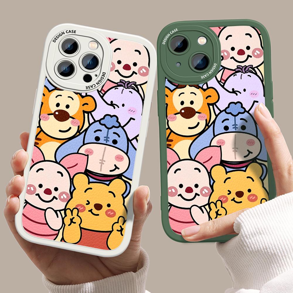 

Тонкий кожаный чехол с рисунком Диснея Пуха и медведя, мягкий силиконовый чехол из искусственной кожи для телефона для Huawei Honor