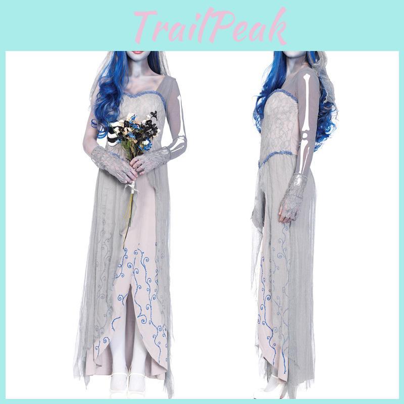 Alluring Ladies Halloween Horror Costume Inspired By Zombie Corpse Bride For Various Occasions