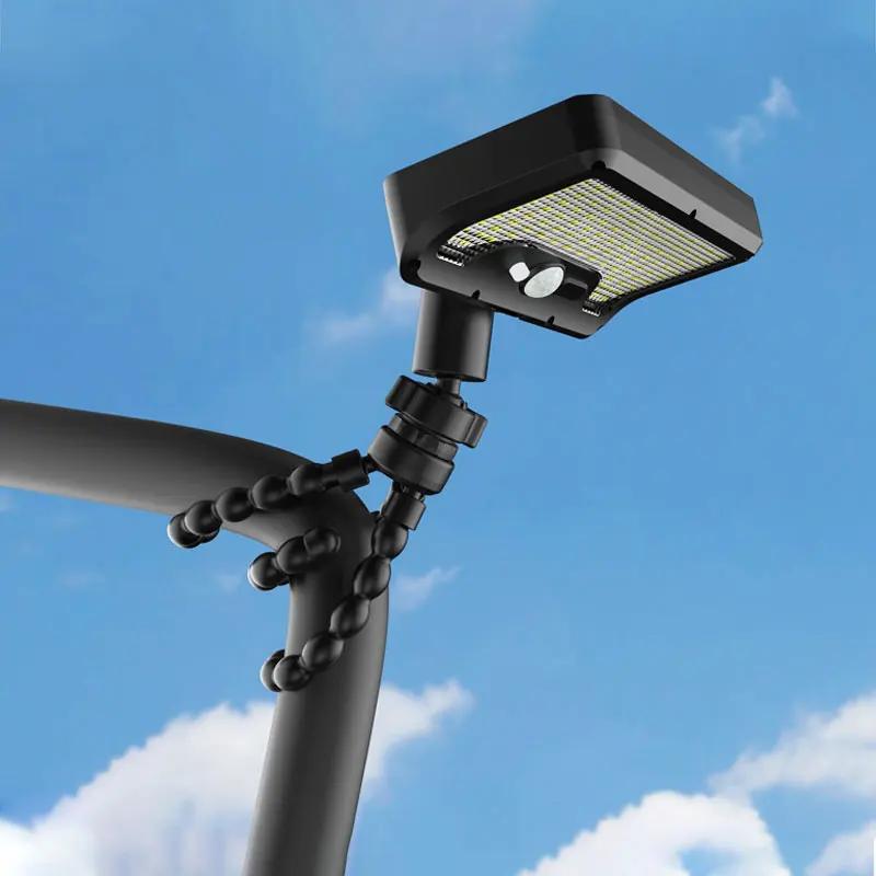 Smart Solar Motion Sensor Light, 92 LED Beads, 3 Modes, Motion Activated, Adjustable Angle, Octopus Bracket, USB Charging