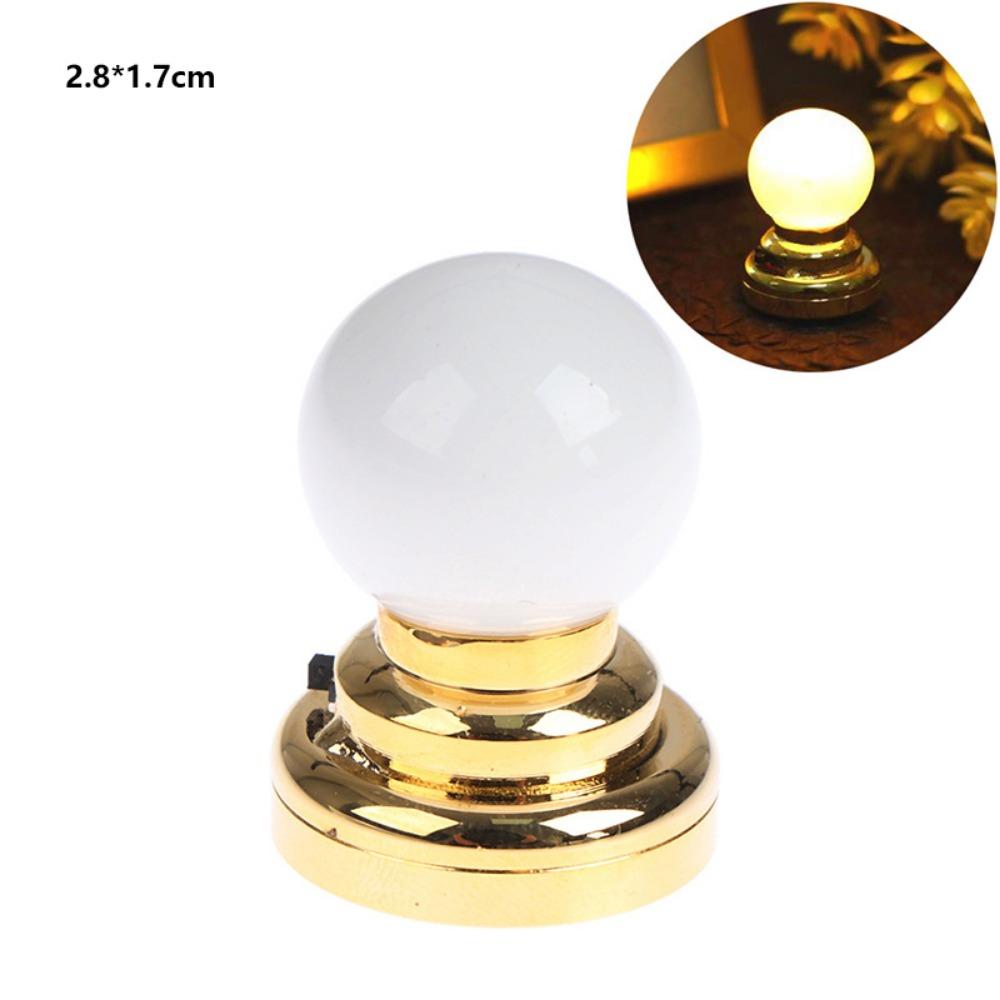 1:12 Dollhouse Colored Glass Lamp Mini Home Table Lamp Model Lighting Model Doll House Accessories 2