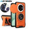 KEYSION Magnetic Phone Case for TECNO Spark 30C 4G Slide Camera Protection Upright Kickstand Shockproof Back Cover for Spark 30C