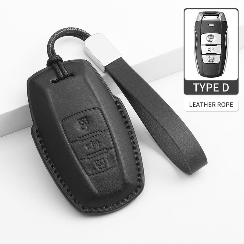 Interior Mouldings Leather Case Cover Car Key Protector Shell Fob Accessories For Haval Jolion F7 H9 H6 H2 F7X F7H H8 H3 H4 H1 H