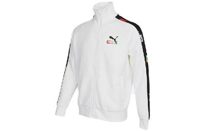 Men's Side Logo Stand Collar Sport Jacket White 535128-02