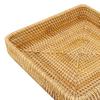 Rattan Tray Tabletop Organization Hand Woven Snack Storage Basket Multifunctional Serving Tray M