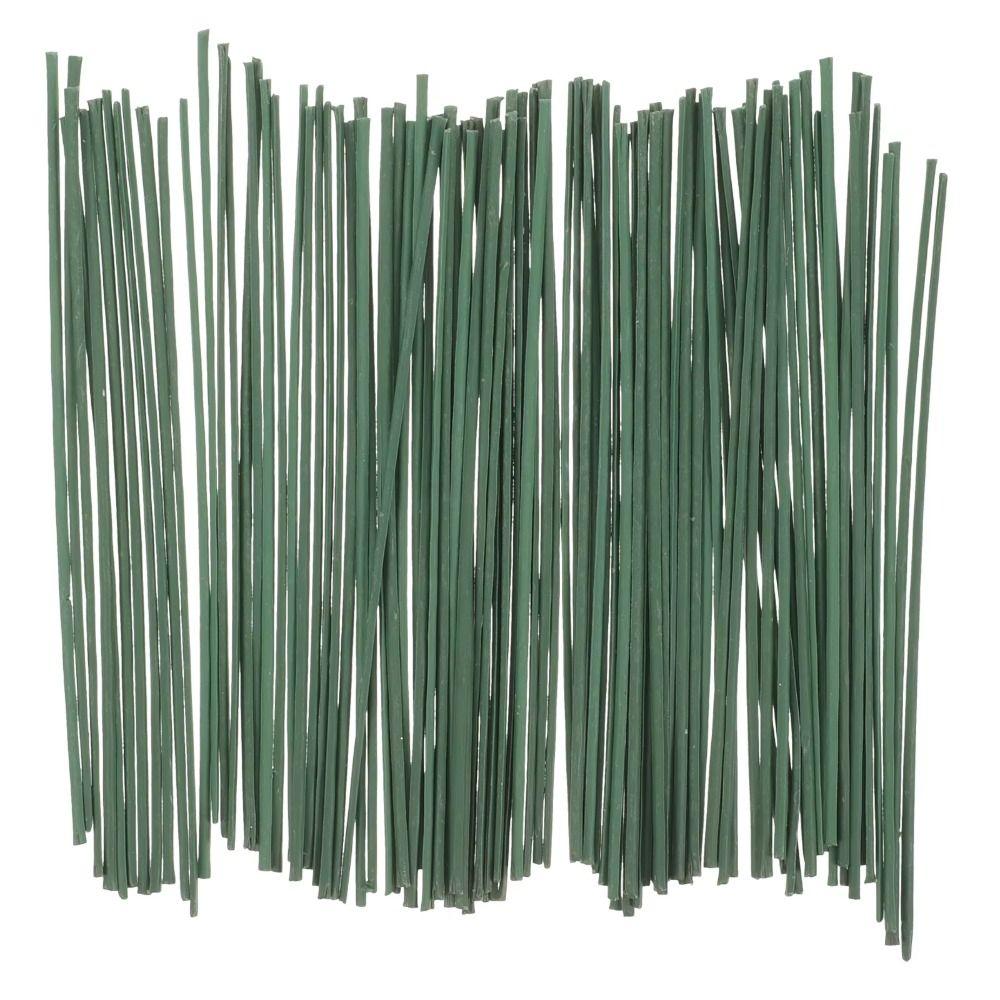 100pcs Plastic Cover Artificial Flower Stem Metal Core Artificial Plant Stick  Wedding Decoration