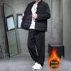 Men's Winter Chinese Style Corduroy Cotton Tang Suit - Thick, Warm Jacket Set