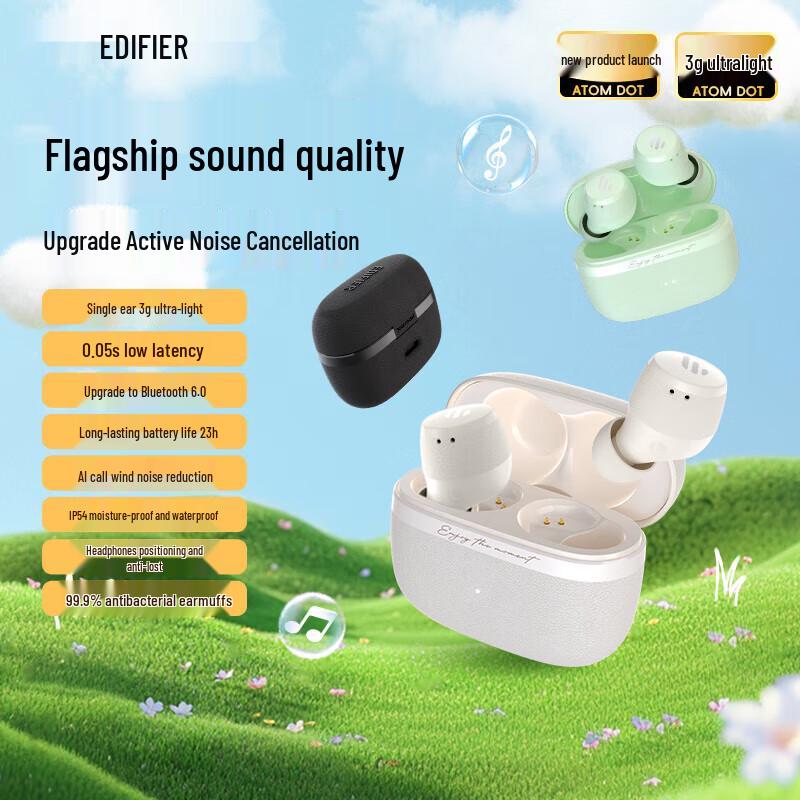 Edifier Atom Dot True Wireless Noise-Cancelling Earbuds