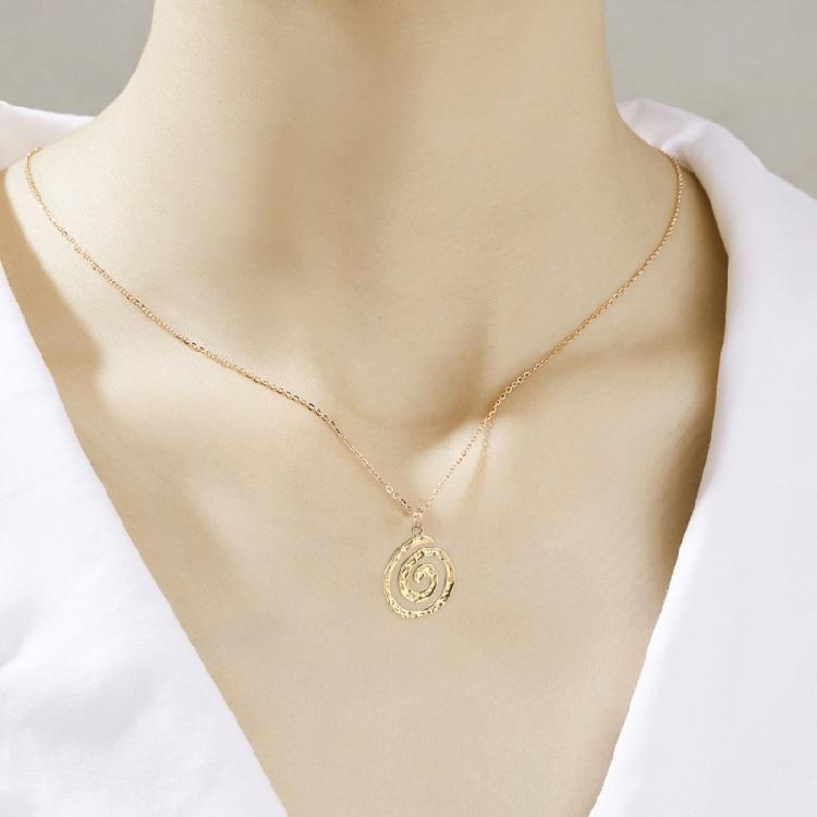 Sophisticated  Pendant Necklace Trendy Spirals Circles Necklace Neckchain Adornment for Daily Wear Dates Parties
