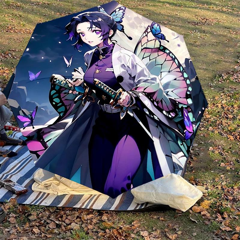 1PC Butterfly Wings Automatic Open/Close Umbrella with Windproof, 8-Rib Sturdy Canopy, Durable Ribs, Fashionable Design, 1313A