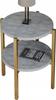 Modern Round Bedside Table With Shelf 35X35X46 Cm Metal Gold