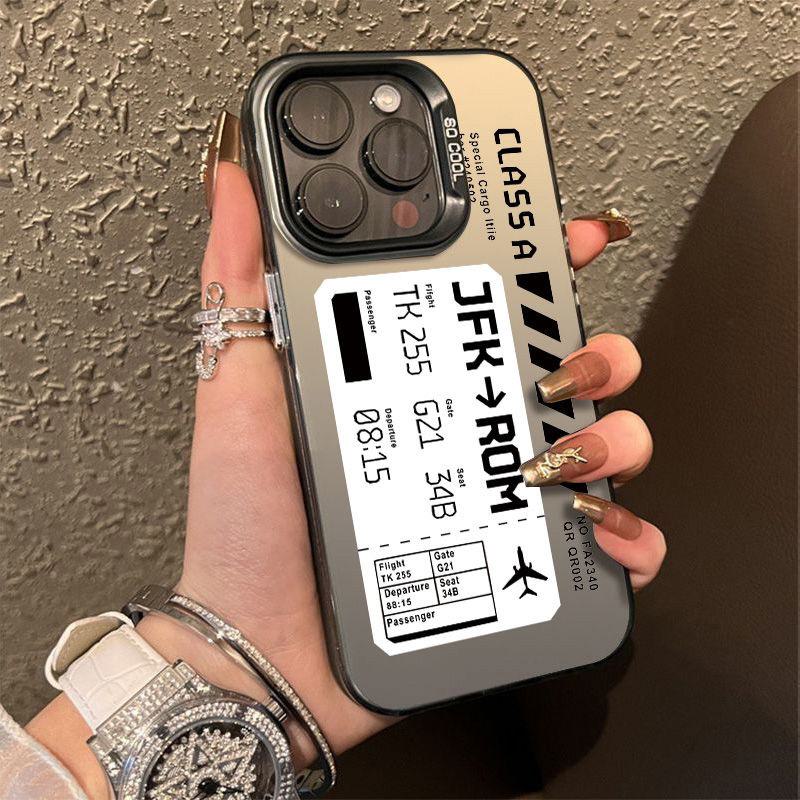 iPhone15Pro Boarding Pass Mobile Phone Case for Apple 14/13/12/11/XsMax/Xr/X