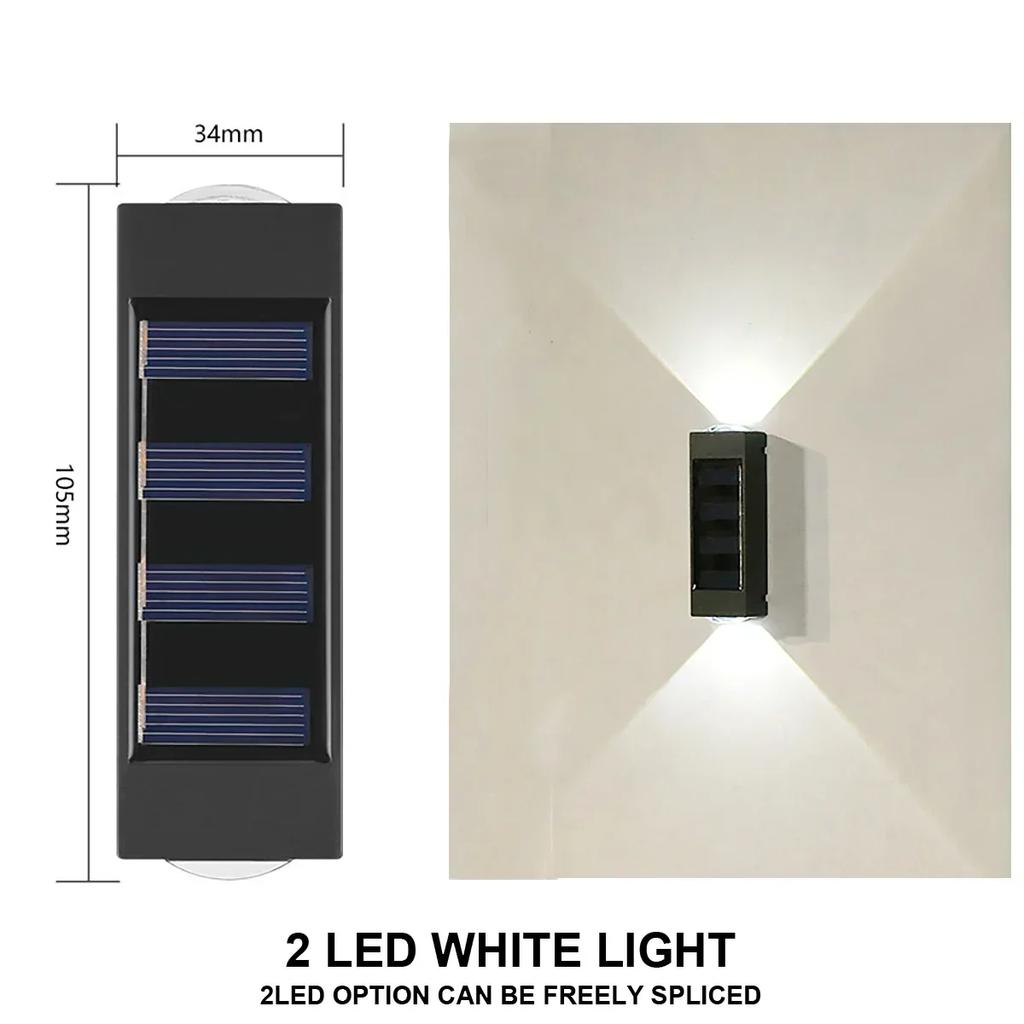 Outdoor Solar LED Wall Lights Waterproof Led Solar Lamp Up And Down Luminous Lighting For Garden Balcony Yard Street Decor Lamps