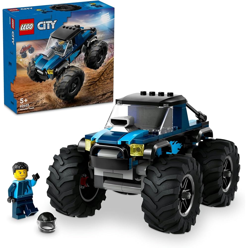 

LEGO City Blue Monster Truck Toy Building Set for Kids Ages 5-8 Vehicle Block 60402